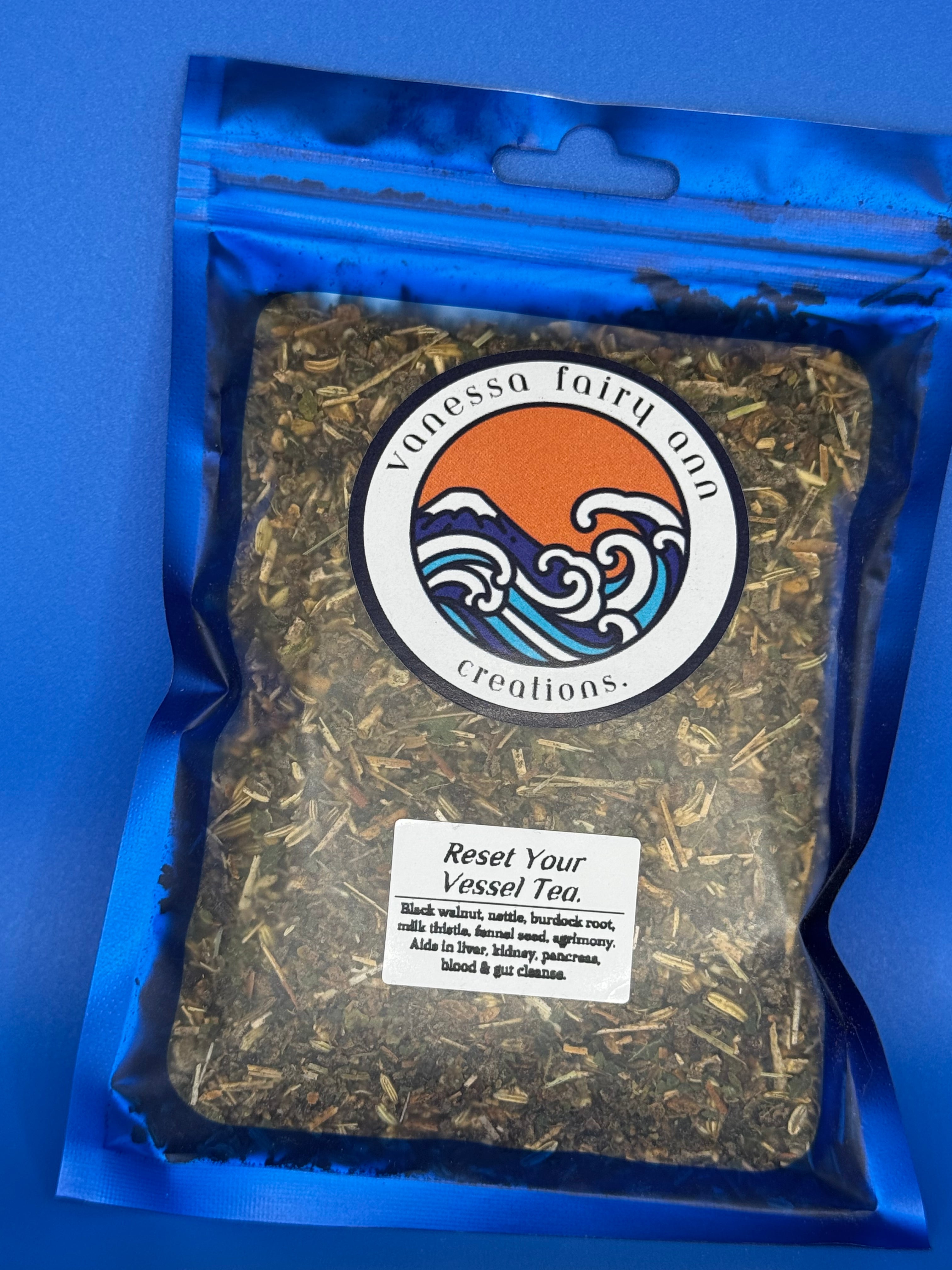 Reset Your Vessel Tea – Herbal Cleanse for Liver, Kidney, Blood & Gut Health